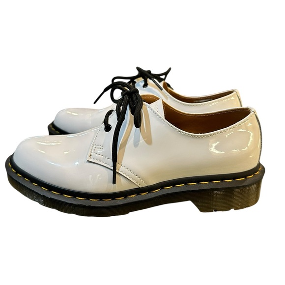 Dr. Martens 1461 White Patent Lamper 3-Eye Oxfords NWOB Women Size 7L / Men 6M - Picture 5 of 13